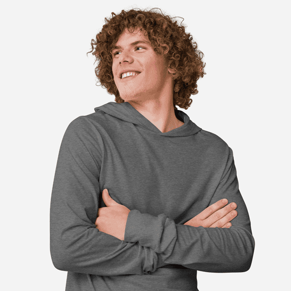 Unisex Hooded Long Sleeve Tee | Bella Canvas 3512 view 2