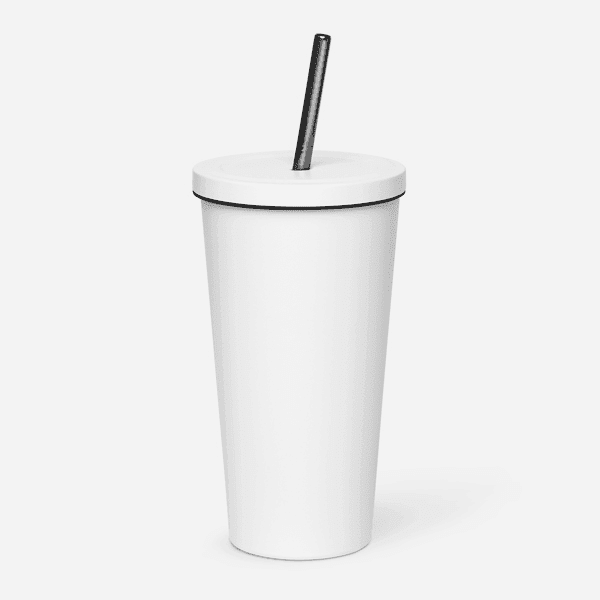 Insulated Tumbler with a Straw 