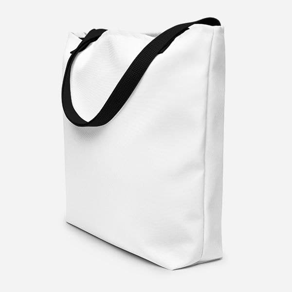 All-Over Print Large Tote Bag w/ Pocket 
