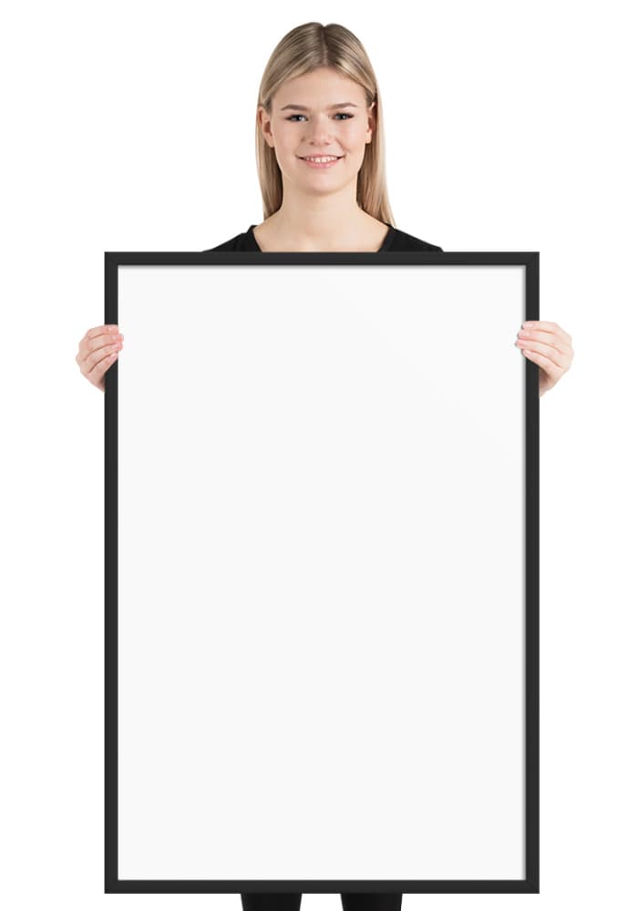 Enhanced Matte Paper Framed Poster (cm) — Black