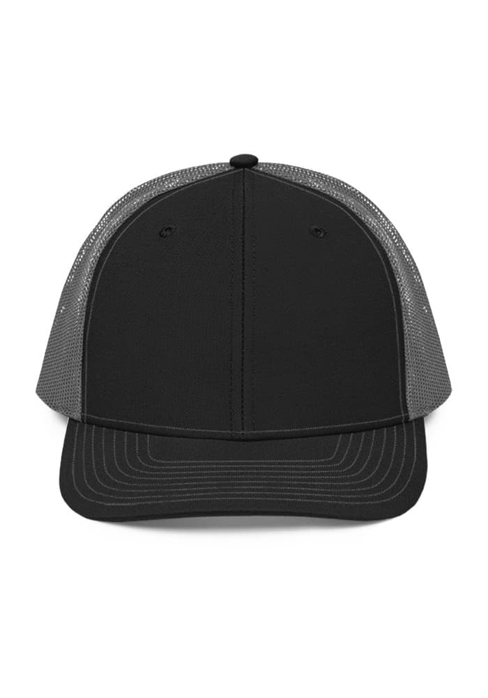 Snapback Trucker Cap | Richardson 112 — Black / Charcoal