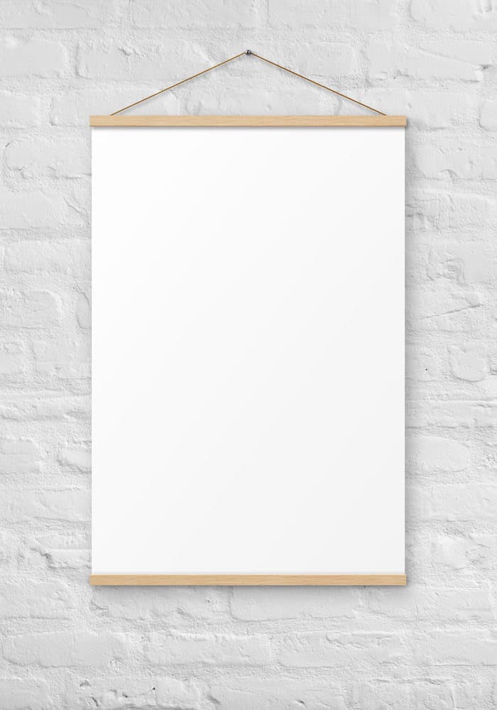 Enhanced Matte Paper Poster With Hanger (in) — Oak
