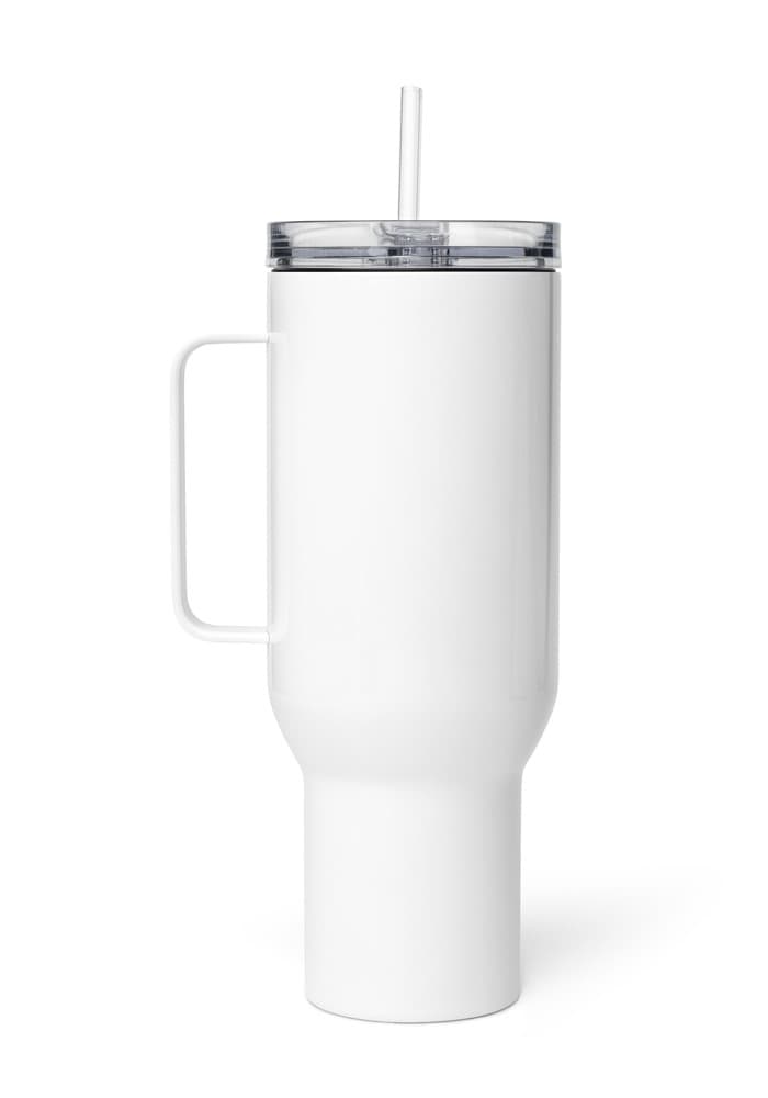 Travel Mug with a Handle — White