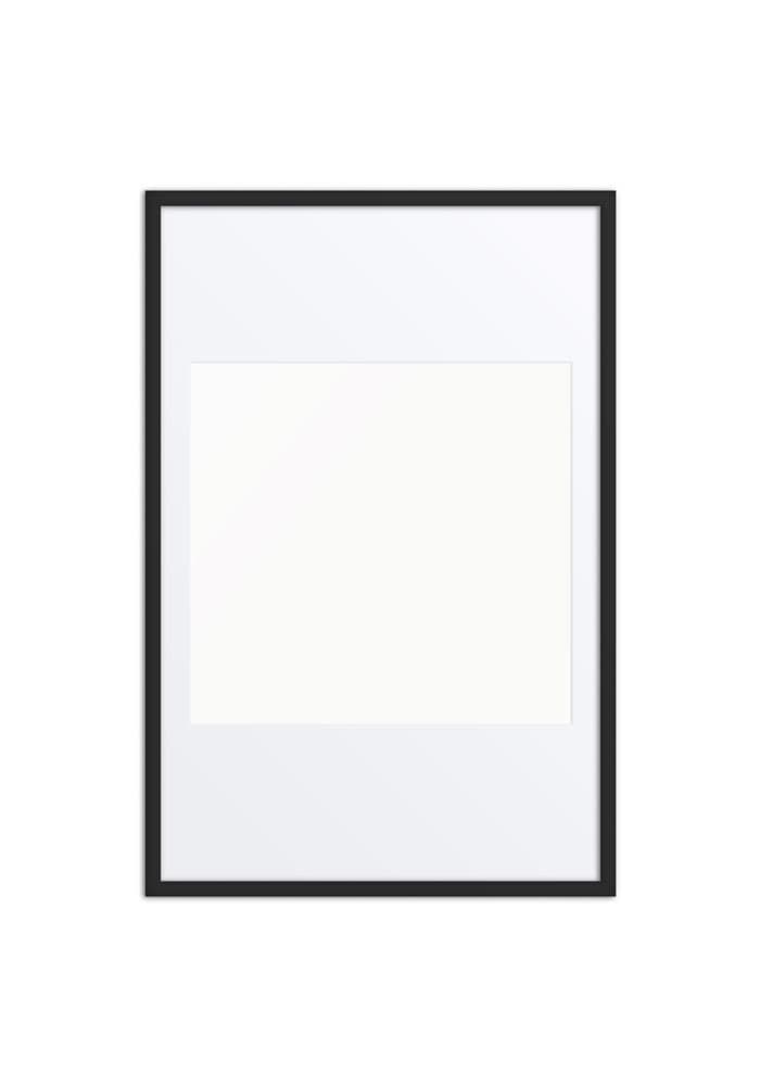 Matte Paper Framed Poster With Mat (in) — Black